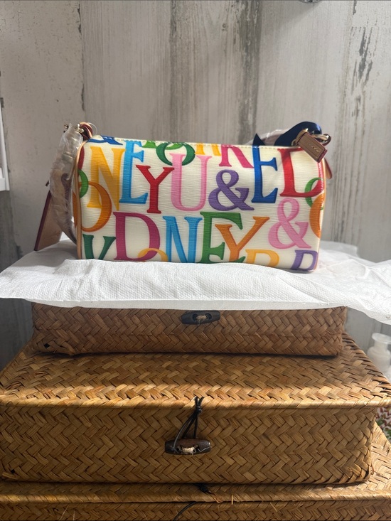 Dooney & Bourke Handbags - Colorful Signature Letter Print Barrel Bag - Multicolor